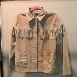 GAP Cowskin Suede Fringe Jacket